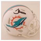 Autographed Tyreek Hill Dolphins Mini Helmet