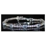 Elegant 15.00 ct Aquamarine & Topaz Bracelet