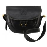 LOEWE Black Leather Shoulder Bag