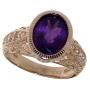 Oval 4.12 ct Natural Amethyst Designer Ring