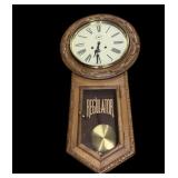 Oak Regulator Clock-Westminister Chimes wï¿½ Key &