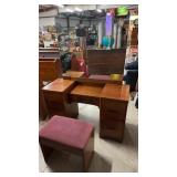 Beautiful Vintage Vanity & Bench