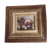 20 x 23 ï¿½ Oak Framed Dog Print