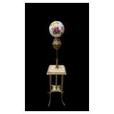 Victorian Style Piano Lamp wï¿½ Brass & Marble