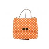 Kate Spade Orange Checkered Hand Bag