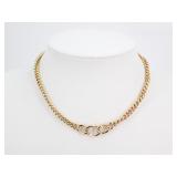 Christian Dior Gold Tone Chain Necklace