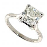 14kt Gold 3.04 ct Cushion VS1 Lab Diamond Ring