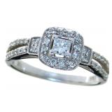 10kt Gold Princess Cut 1/2 ct Diamond Ring