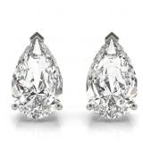 14kt Gold 2.00 ct Pear Cut Lab Diamond Earrings