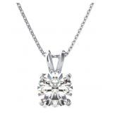 14kt Gold Brilliant 2.00+ ct Lab Diamond Pendant