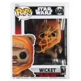 Autographed Star Wars Wicket Funko Pop