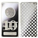 10 Ounce - .999 Fine Silver Morgan Dollar Bar