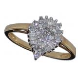 10kt Gold Pear Cut 1/4 ct Diamond Ring