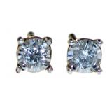 Round Brilliant 1/5 ct Diamond Stud Earrings