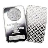 One Ounce: .999 Fine Silver Morgan Bar