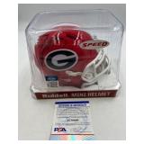 Autographed Bill Goldberg Georgia Mini Helmet