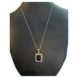 Emerald Cut 4.00 ct Natural Amethyst Necklace