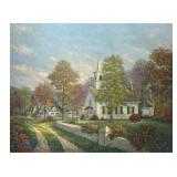 Serenity Chapel Art Print by Thomas Kinkade