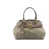 GUCCI GG Off Deer Canvas Hand Bag