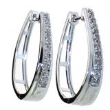 Stunning 1/2 ct Diamond Designer Hoop Earrings