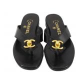 Chanel Black Thong Sandal size 6