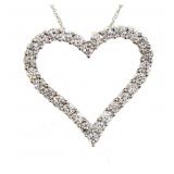 14kt Gold 1.00 ct VS Lab Diamond Heart Necklace