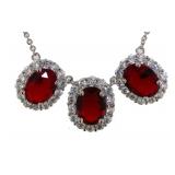 Elegant 9.60 ct 18" Ruby Evening Necklace