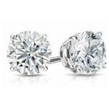 14kt Gold 4.00+ ct VS Lab Diamond Stud Earrings