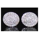 Oval Brilliant 1.00 ct VVS Lab Diamond Earrings