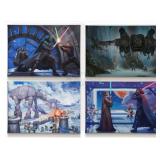 STAR WARS Trilogy Set of (4) Canvas by Kinkade