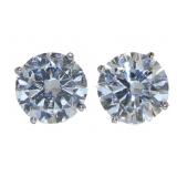 14kt Gold Brilliant 2.00 ct Diamond Stud Earrings