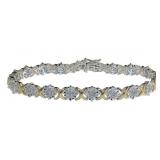 Quality 1.00 ct Diamond Two Tone Designer Bracelet