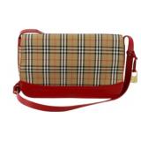 Burberry Red Nova Check Shoulder Bag