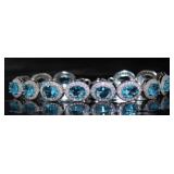 Oval Brilliant 24.00 ct Blue Topaz Bracelet