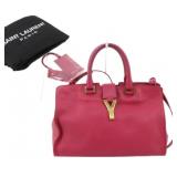 Yves Saint Laurent Pink Canvas 2 Way Shoulder Bag