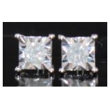 Princess Cut Diamond Solitaire Earrings