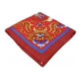 Hermes Red & Blue Scarf