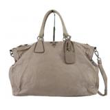 Prada Gray Leather 2WAY Handbag