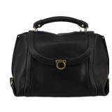 Ferragamo Black Leather 2-way Handbag