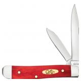 Case XX CA10763 Dark Red Bone Peanut Knife