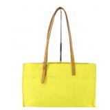 Hermes Neon Yellow Canvas Tote Bag