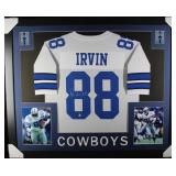 Autographed Michael Irvin Custom Framed Jersey