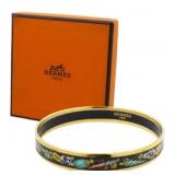 Hermes Enamel Ornament Bangle Bracelet