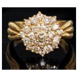 18kt Gold 1.00 ct Brilliant Natural Diamond Ring