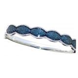 Stunning 1.75 ct Fancy Blue Diamond Bracelet