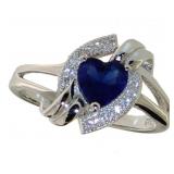 Beautiful Sapphire Heart Ring