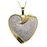 Quality 1.00 ct Opeh Heart Designer Necklace