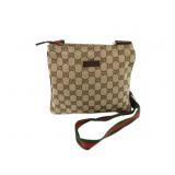 GUCCI GG Sherry Line Canvas Shoulder Bag