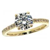 14k Gold 2.50 ct Round Brilliant Lab Diamond Ring