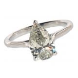 14k Gold 2.24 ct Pear Shape Lab Diamond Ring